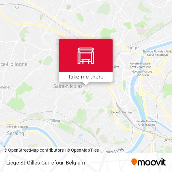 Liege St-Gilles Carrefour map