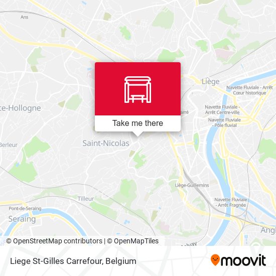 Liege St-Gilles Carrefour map