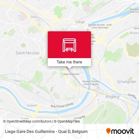 Liege Gare Des Guillemins - Quai D map