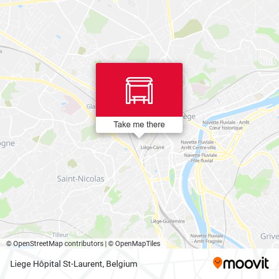 Liege Hôpital St-Laurent map