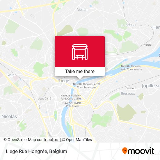 Liege Rue Hongrée map