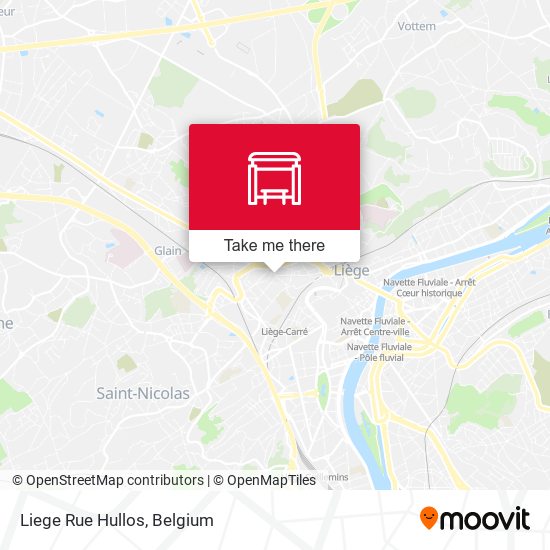 Liege Rue Hullos map