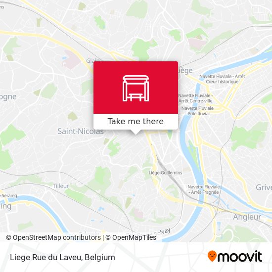 Liege Rue du Laveu map