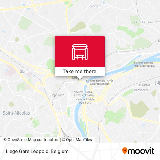 Liege Gare Léopold map