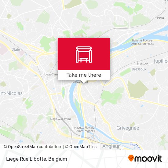 Liege Rue Libotte map