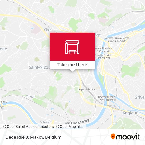 Liege Rue J. Makoy map