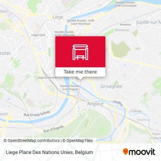 Liege Place Des Nations Unies map
