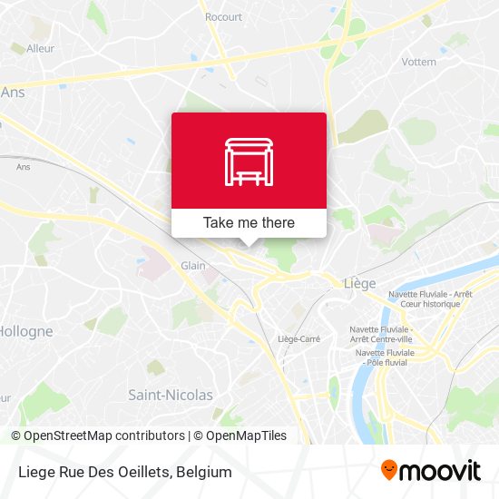 Liege Rue Des Oeillets map