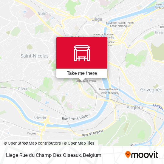 Liege Rue du Champ Des Oiseaux map