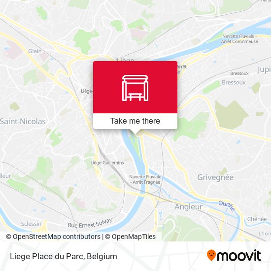 Liege Place du Parc map