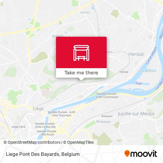 Liege Pont Des Bayards map