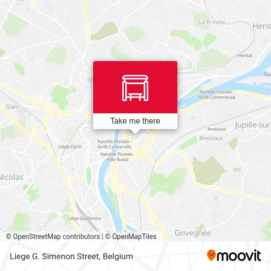 Liege G. Simenon Street map