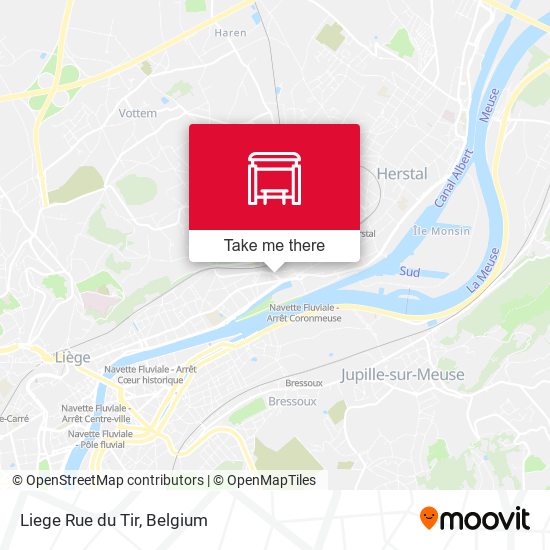 Liege Rue du Tir map