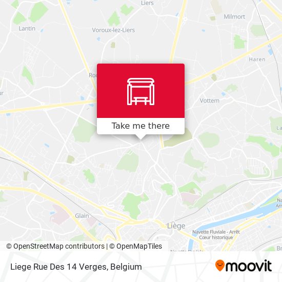 Liege Rue Des 14 Verges map