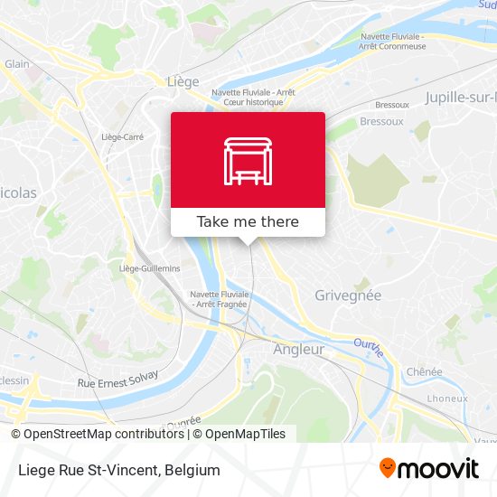 Liege Rue St-Vincent map