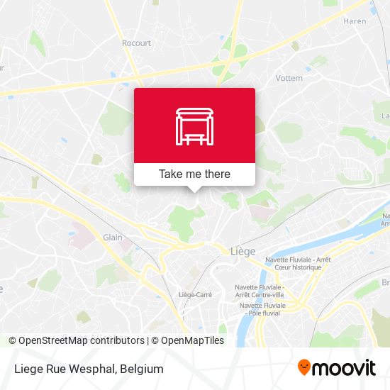 Liege Rue Wesphal map