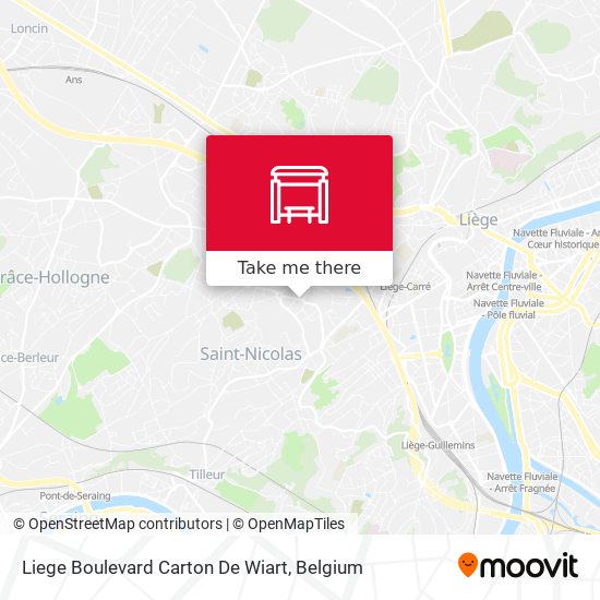 Liege Boulevard Carton De Wiart map