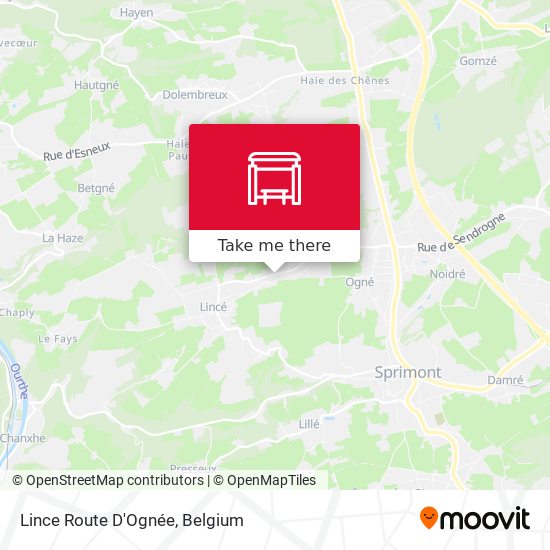 Lince Route D'Ognée map