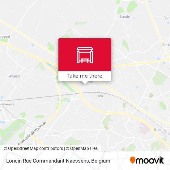 Loncin Rue Commandant Naessens map