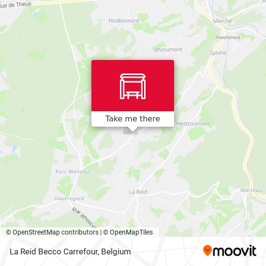 La Reid Becco Carrefour map
