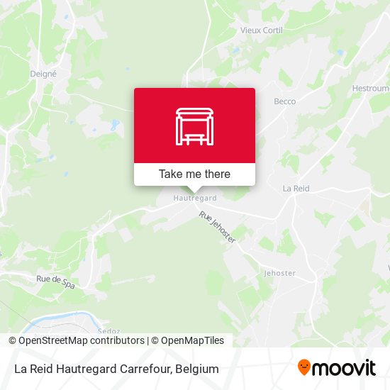 La Reid Hautregard Carrefour map