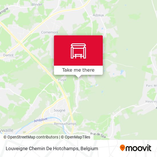 Louveigne Chemin De Hotchamps map
