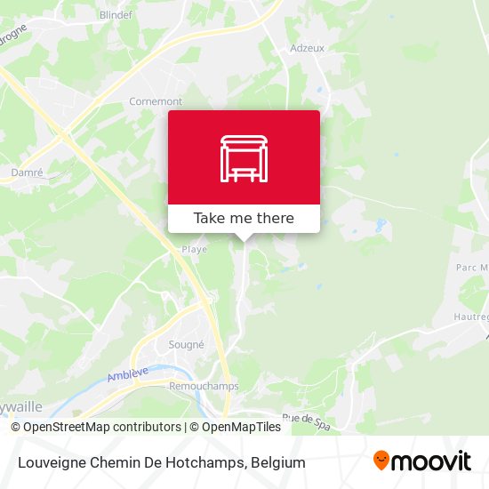 Louveigne Chemin De Hotchamps map