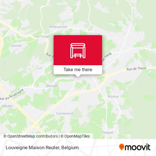 Louveigne Maison Reuter map