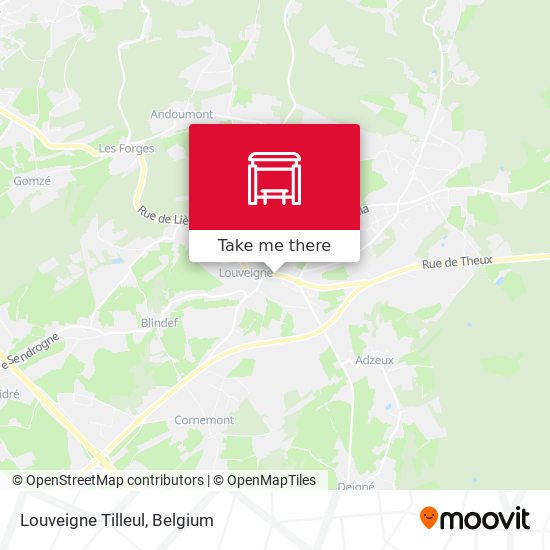 Louveigne Tilleul map
