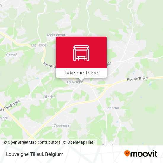 Louveigne Tilleul map