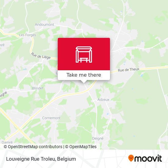 Louveigne Rue Troleu map