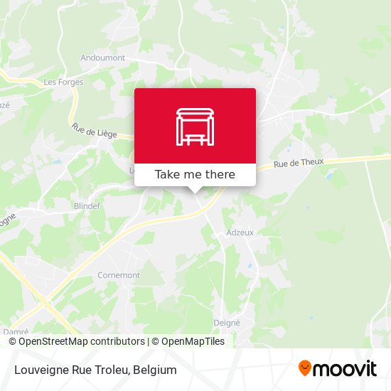 Louveigne Rue Troleu map