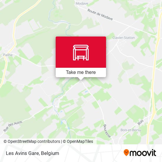 Les Avins Gare map