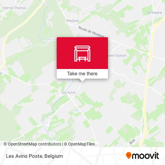 Les Avins Poste map