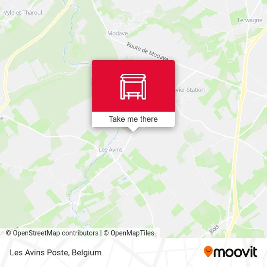Les Avins Post Office map