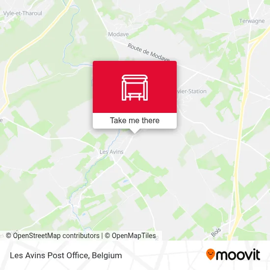 Les Avins Post Office map