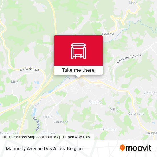 Malmedy Avenue Des Alliés map