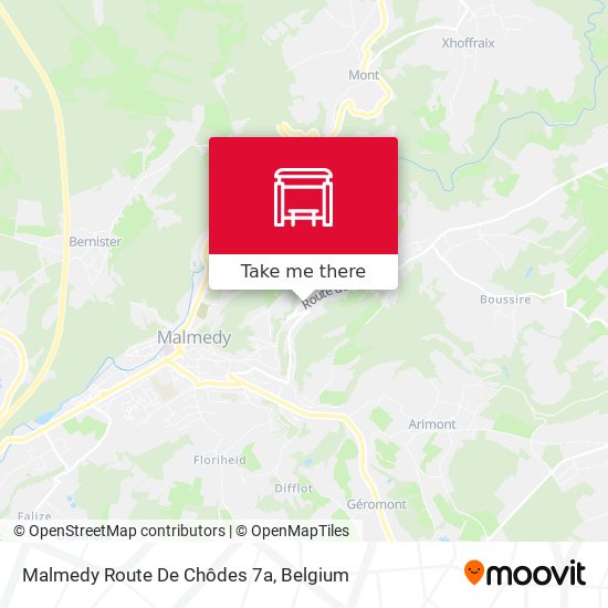 Malmedy Route De Chôdes 7a map