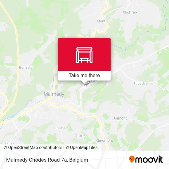 Malmedy Chôdes Road 7a map