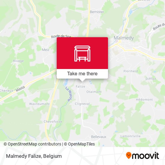 Malmedy Falize map