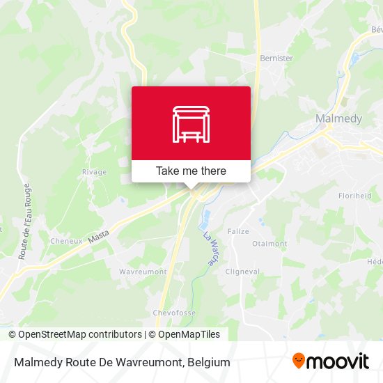 Malmedy Route De Wavreumont map