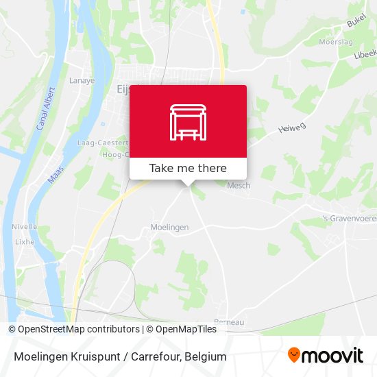 Moelingen Kruispunt / Carrefour map