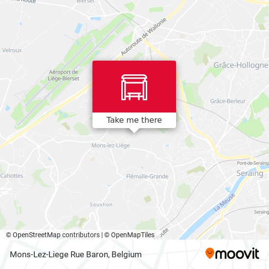 Mons-Lez-Liege Rue Baron map