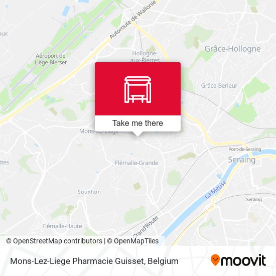 Mons-Lez-Liege Pharmacie Guisset plan