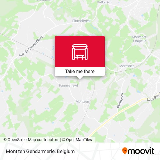 Montzen Gendarmerie map