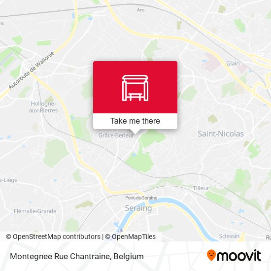 Montegnee Rue Chantraine map
