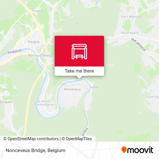 Nonceveux Bridge map