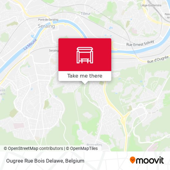 Ougree Rue Bois Delawe map
