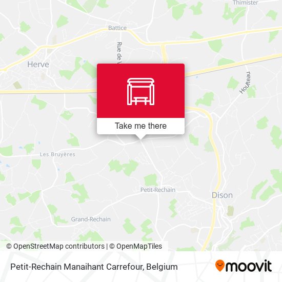 Petit-Rechain Manaihant Carrefour map