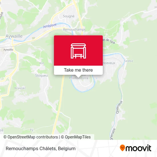 Remouchamps Chalets map